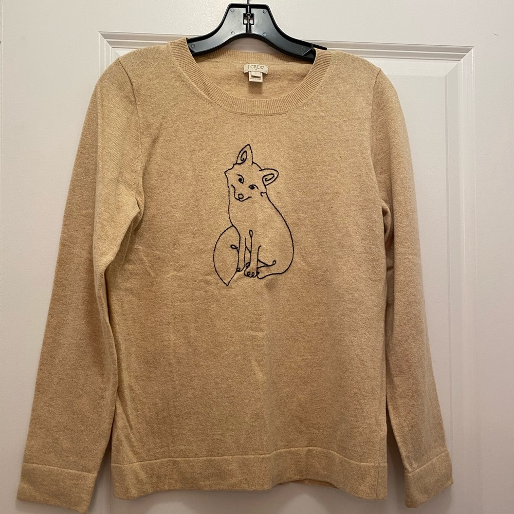 J Crew Fox Wool Blend Sweater